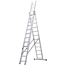 Escalera Aluminio Extensible PRO Triple 14 Peldaños - 4+4+4 m Orework