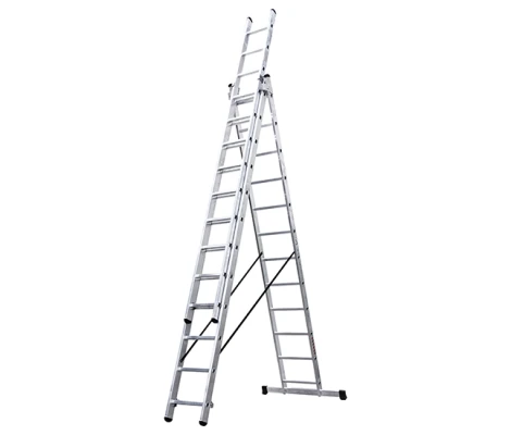 Escalera Aluminio Extensible PRO Triple 10 Peldaños - 3x3x3 m Orework