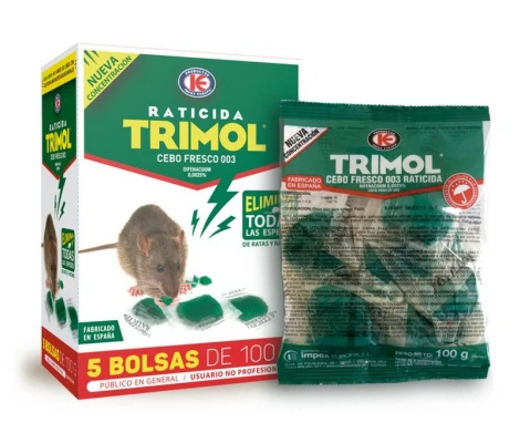 Trimol Cebo Fresco 003 Raticida 5 Bolsas 100 g