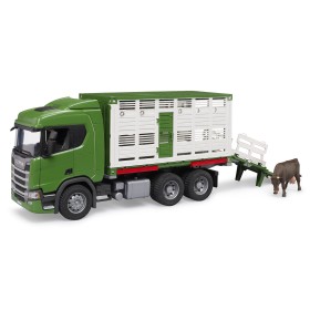 Bruder Camión De Transporte De Animales Scania Super 560R Con 1 Vaca