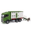 Bruder Camión De Transporte De Animales Scania Super 560R Con 1 Vaca