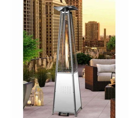 Estufa De Gas Exterior Pirámide Blanca Butsir