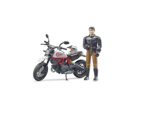 Bruder Moto Ducati Scrambler Desert Sled Con Piloto