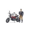 Bruder Moto Ducati Scrambler Desert Sled Con Piloto