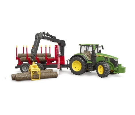 Bruder Tractor John Deere 7R 350 Con Remolque Autocargador
