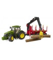 Bruder Tractor John Deere 7R 350 Con Remolque Autocargador