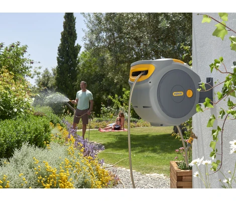 Enrollador De Pared Automático Con Manguera Auto Reel Hozelock