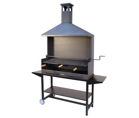 Barbacoa Chimenea Completa Con Bandejas Metálicas 100X40X217 cm Imex El Zorro