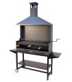 Barbacoa Chimenea Completa Con Bandejas Metálicas 100X40X217 cm Imex El Zorro