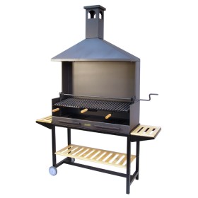Barbacoa Chimenea Completa Con Bandejas De Madera 100X40X217 cm Imex El Zorro