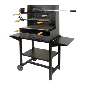 Barbacoa Con Parrilla, Plancha, Kit y Bandeja Chapa 72X40X135 cm Imex El Zorro