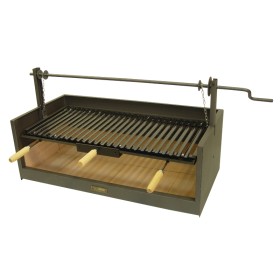 Cajón Barbacoa Con Ladrillo Refractario y Parrilla Esmaltada 149X45X32 cm Imex El Zorro