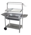 Barbacoa Inoxidable Con Parrilla y Plancha 124X50X140 cm Imex El Zorro