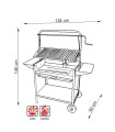 Barbacoa Inoxidable Con Parrilla y Plancha 124X50X140 cm Imex El Zorro