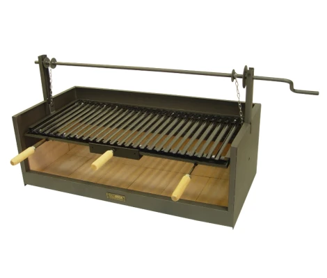 Cajón Barbacoa Con Ladrillo Refractario y Parrilla Esmaltada 120X45X32 cm Imex El Zorro