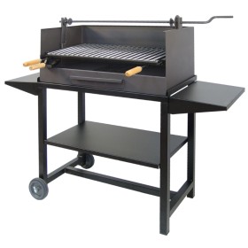 Barbacoa Con Elevador Bandejas Metálicas y Parrilla Inox 72X40X100 cm Imex El Zorro
