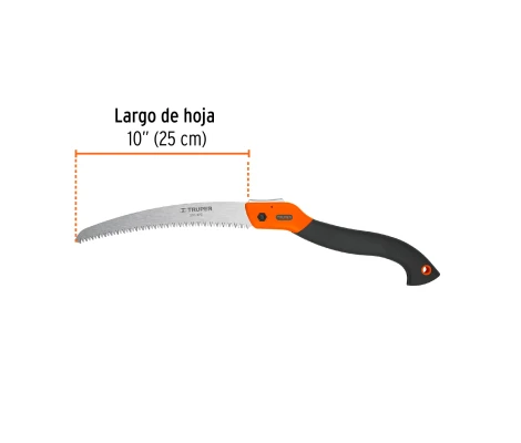 Serrucho Plegable 10" Hoja Curva 5 DPP Mango Plástico Truper