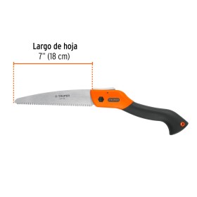 Serrucho Plegable 7" Hoja Recta 11 DPP Mango Plástico Truper