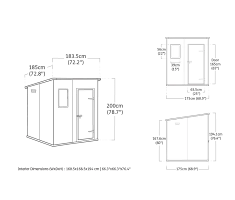 Keter Caseta MANOR PENT 6x6 - 242787 -183.5x185x200 cm