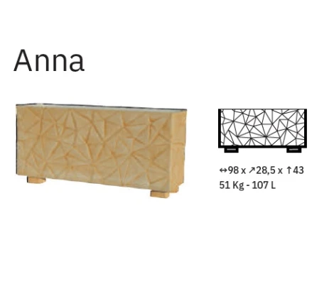 Jardinera Framusa Moderna Modelo ANNA 98x28,5x43 cm