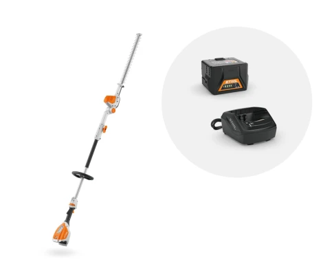 STIHL Cortasetos De Altura HLA 56 Con Batería AK 20 y Cargador AL 101