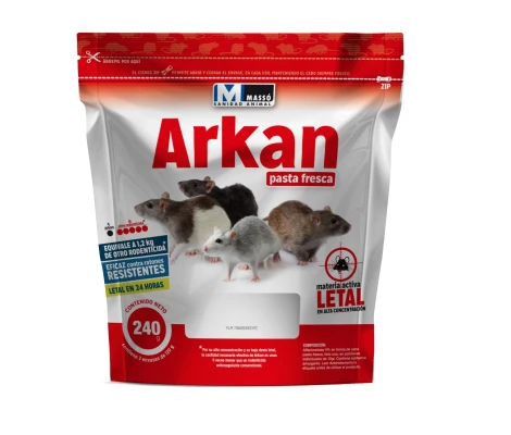 Topicida Raticida Arkan Veneno Topos Alfacloralosa 200 g