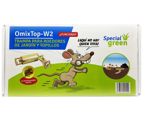 OmixTop-W2 Trampa Para Roedores De Jardín y Topillos