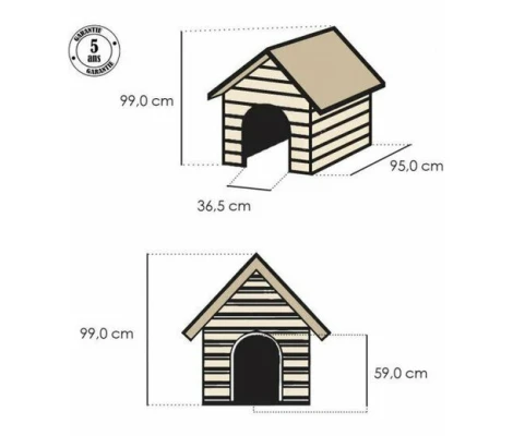 Keter Caseta Perro Resina Dog Kennel Marron
