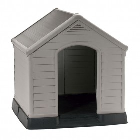 Keter Caseta Perro Resina Dog Kennel Gris 95x99x99 cm
