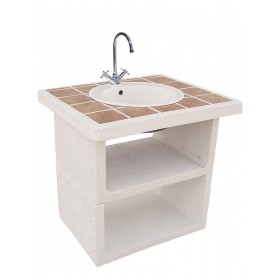 Framusa Mesa Auxiliar Barbacoa Cachete Tostado Blanco