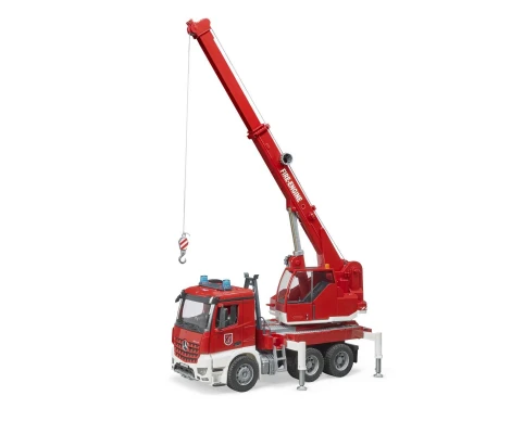 Bruder Camión Mercedes Benz Arocs Con Grua De Bomberos