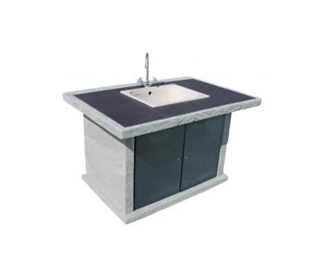 Framusa Mesa Auxiliar Barbacoa Barolina Vulcan Natural Cemento