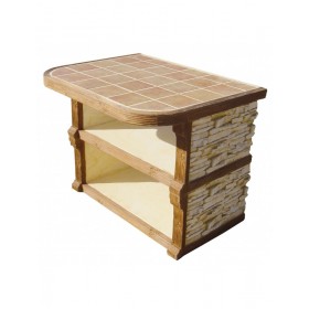 Framusa Mesa Auxiliar Barbacoa Marlen Tostado Madera Ocre