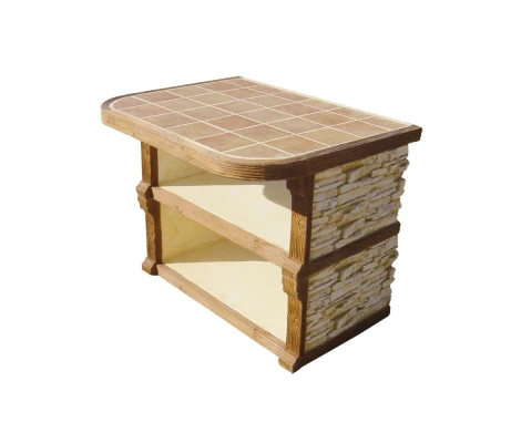 Framusa Mesa Auxiliar Barbacoa Marlen Tostado Madera Ocre