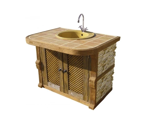 Framusa Mesa Auxiliar Barbacoa Kelly Tostado Madera Ocre