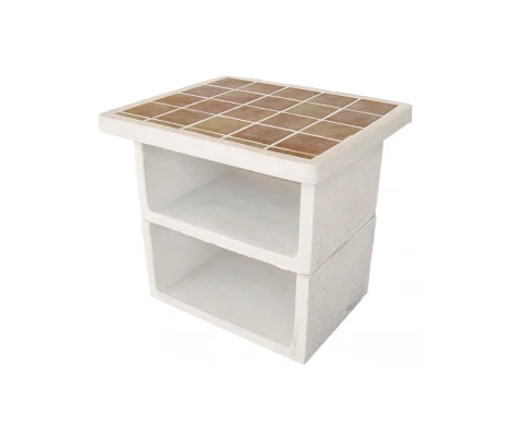 Framusa Mesa Auxiliar Barbacoa Chiringuito Tostado Blanco