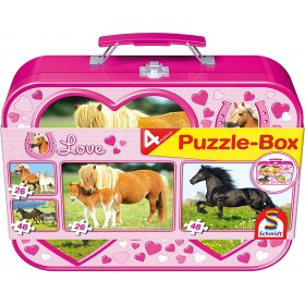 Schmidt Spiele  Caballos, Puzzle- Box