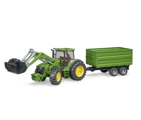 Bruder Tractor John Deere 7930 Con Pala y Remolque