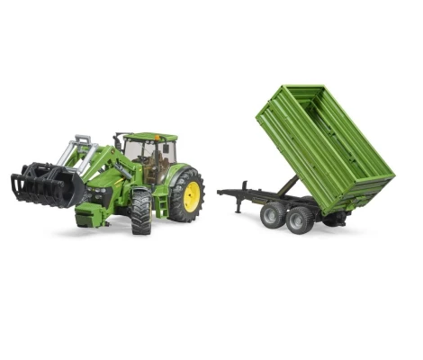 Bruder Tractor John Deere 7930 Con Pala y Remolque
