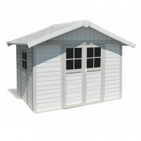 Caseta De PVC Grosfillex Déco 7,5 m2 (Color Casetas: SHERWOOD / Aspecto Roble)  Número de referencia: 2290768