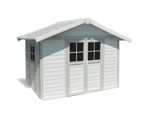 Caseta De PVC Grosfillex Déco 7,5 m2 (Color Casetas: SHERWOOD / Aspecto Roble)  Número de referencia: 2290768