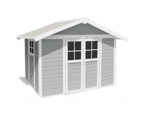 Caseta De PVC Grosfillex Déco 7,5 m2 (Color Casetas: SHERWOOD / Aspecto Roble)  Número de referencia: 2290768