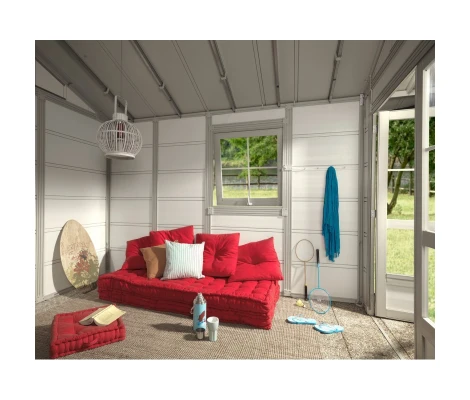 Caseta De PVC Grosfillex Déco 20B Blanco Gris Verde 20m2