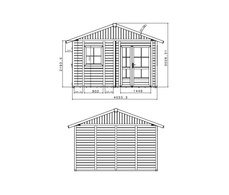 Caseta De PVC Grosfillex Déco 20B Blanco Gris Verde 20m2