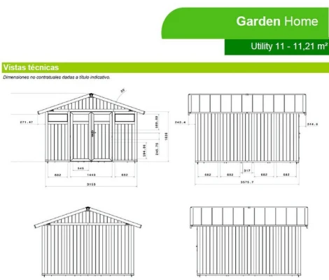 Caseta De PVC Grosfillex Utility 11 m²