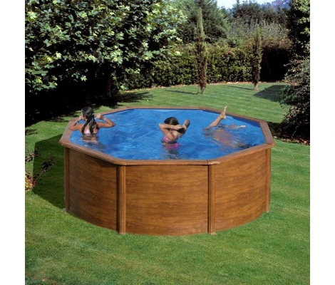 Gre Piscina Sicilia Redonda Aspecto Madera