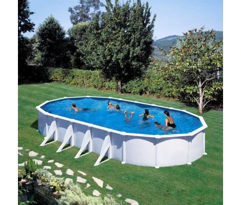 Gre Piscina Atlantis De Acero Blanca Ovalada