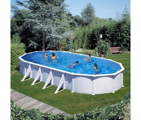 Gre Piscina Atlantis De Acero Blanca Ovalada