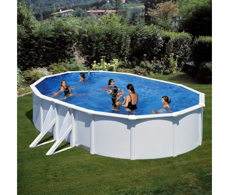 Gre Piscina  Bora Bora Ovalada De Acero Blanco