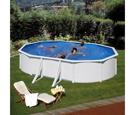 Gre Piscina Fidji Ovalada Acero Blanca 610 x 375 x 120 cm